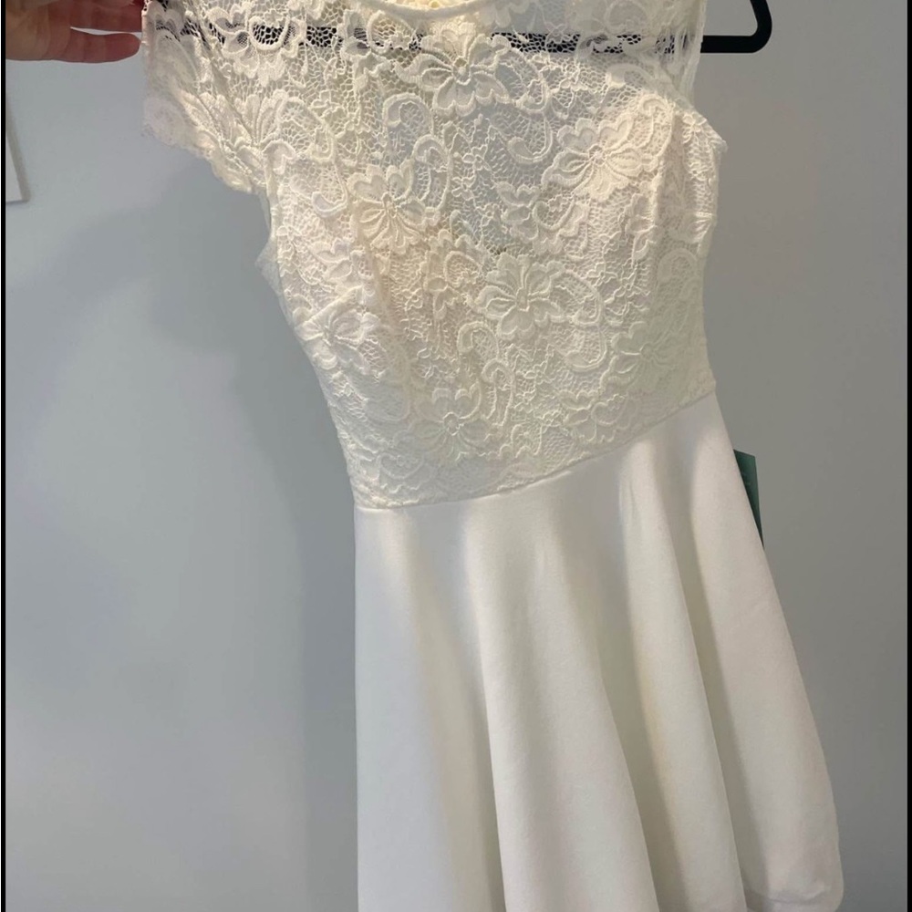 Elegant Lace White Dress